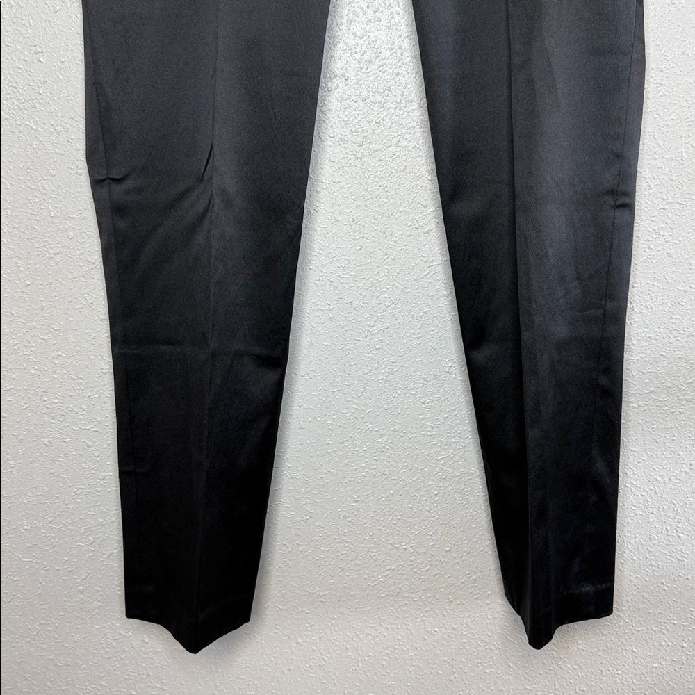 Tory Burch Women's Black Silk Pleated Tapered Dress Pants Size 6 - Picture 4 of 7